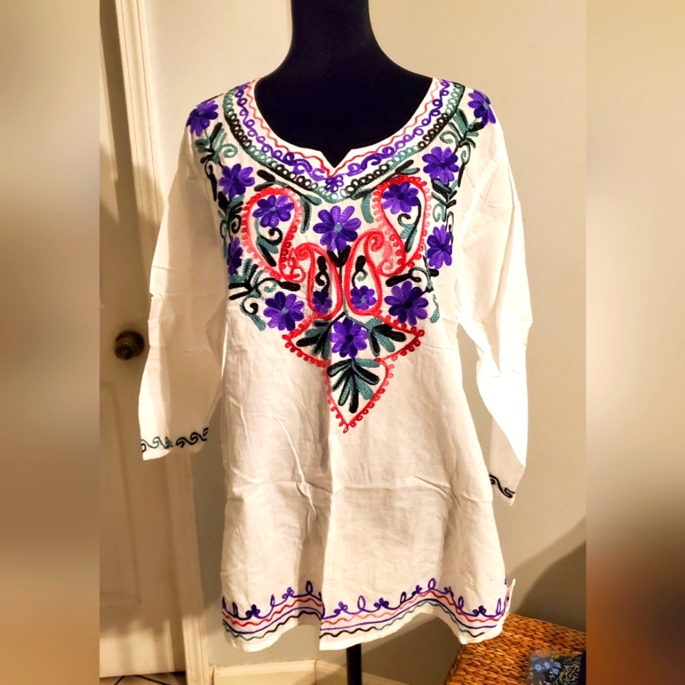 Mexican Blouses For Women Mexican Embroidered Tops For Women Mexican